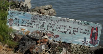 This notice certifies the stake claimed by and for the use of Sniff and all those who enjoy and respect the untamed nature of the Albany Bulb